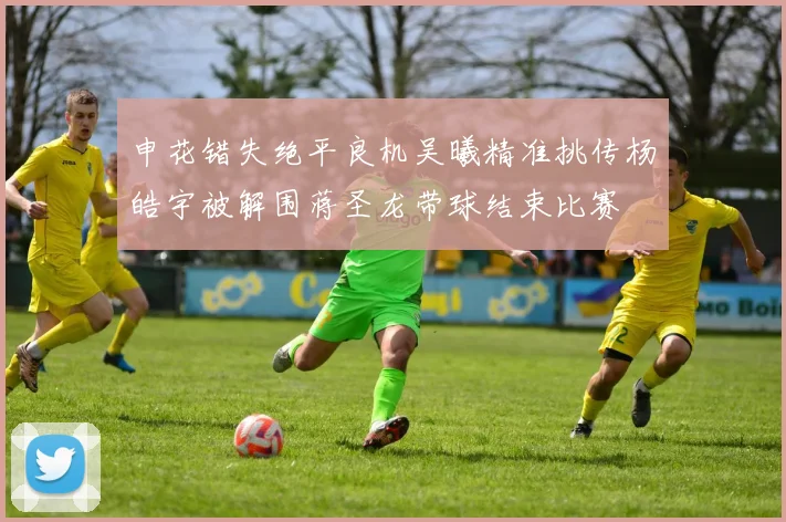 申花错失绝平良机吴曦精准挑传杨皓宇被解围蒋圣龙带球结束比赛